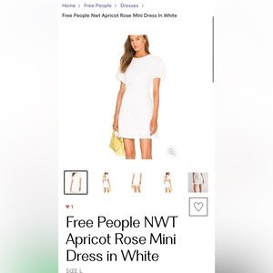 Free People Apricot Rose Mini Women's Dress